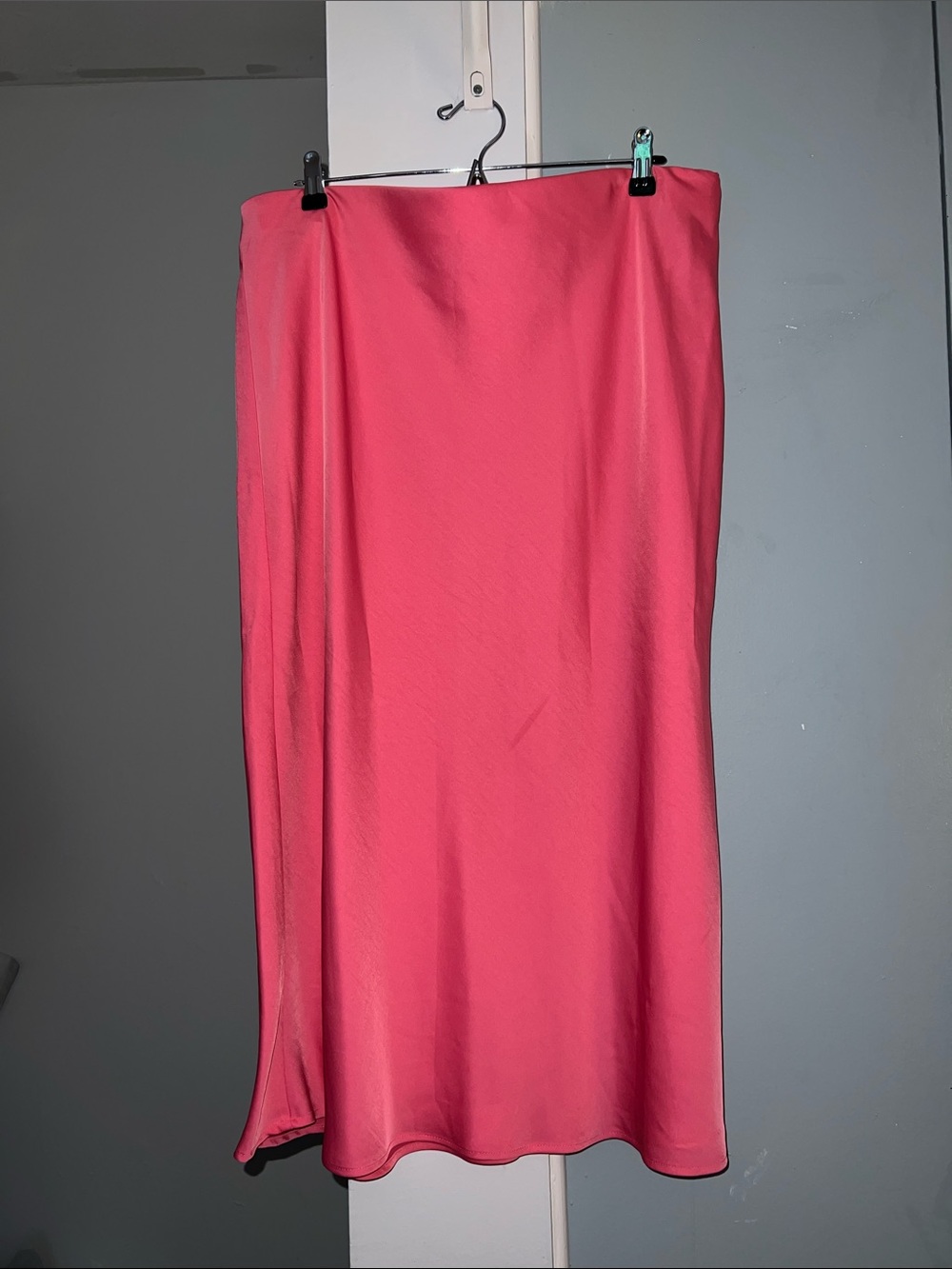 a new day Hot Pink Midi Skirt